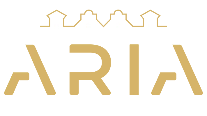 aria resort spa hotel logo white